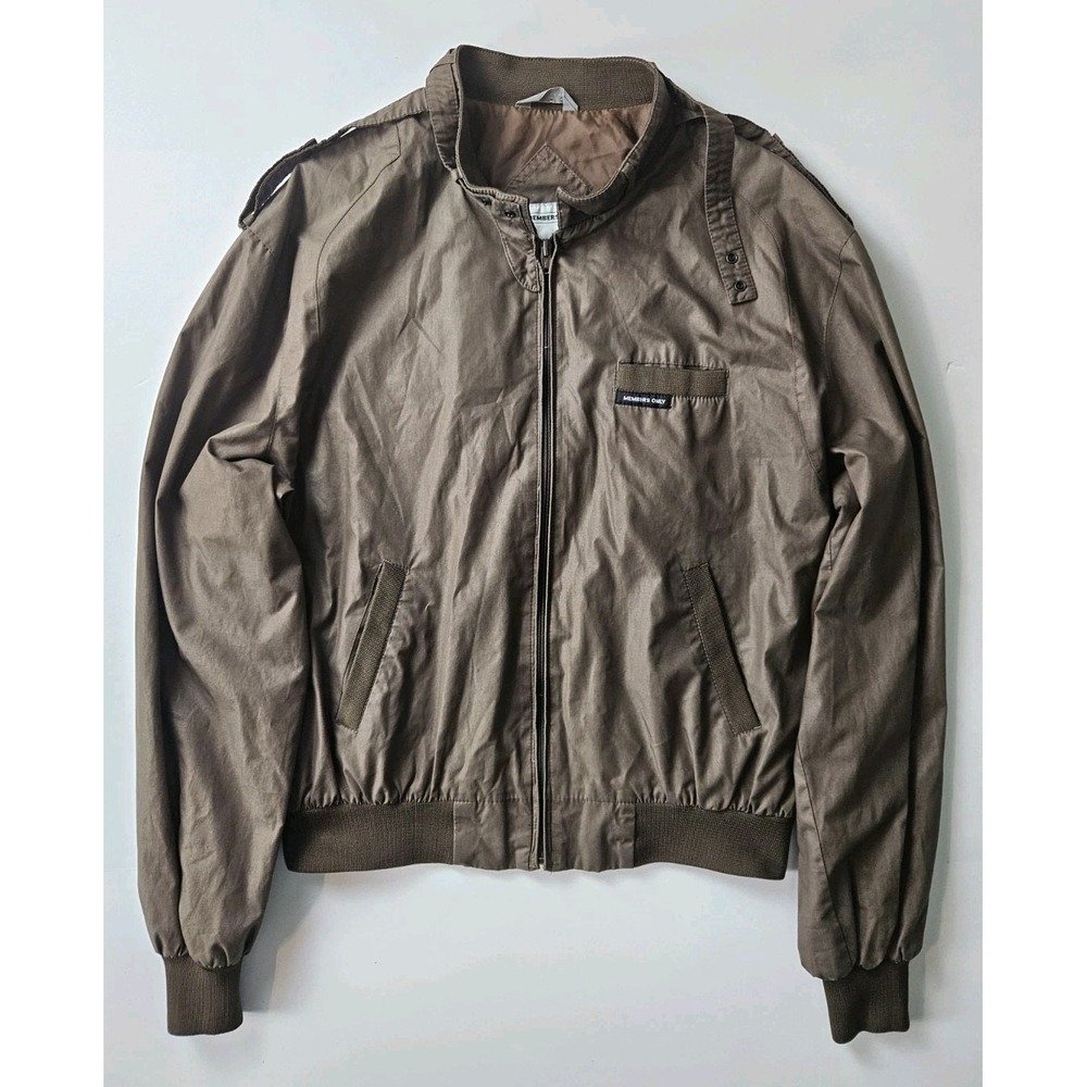 Members‎ Only by Europe Craft Men's Vintage Brown Full Zip Jacket  Sz 46